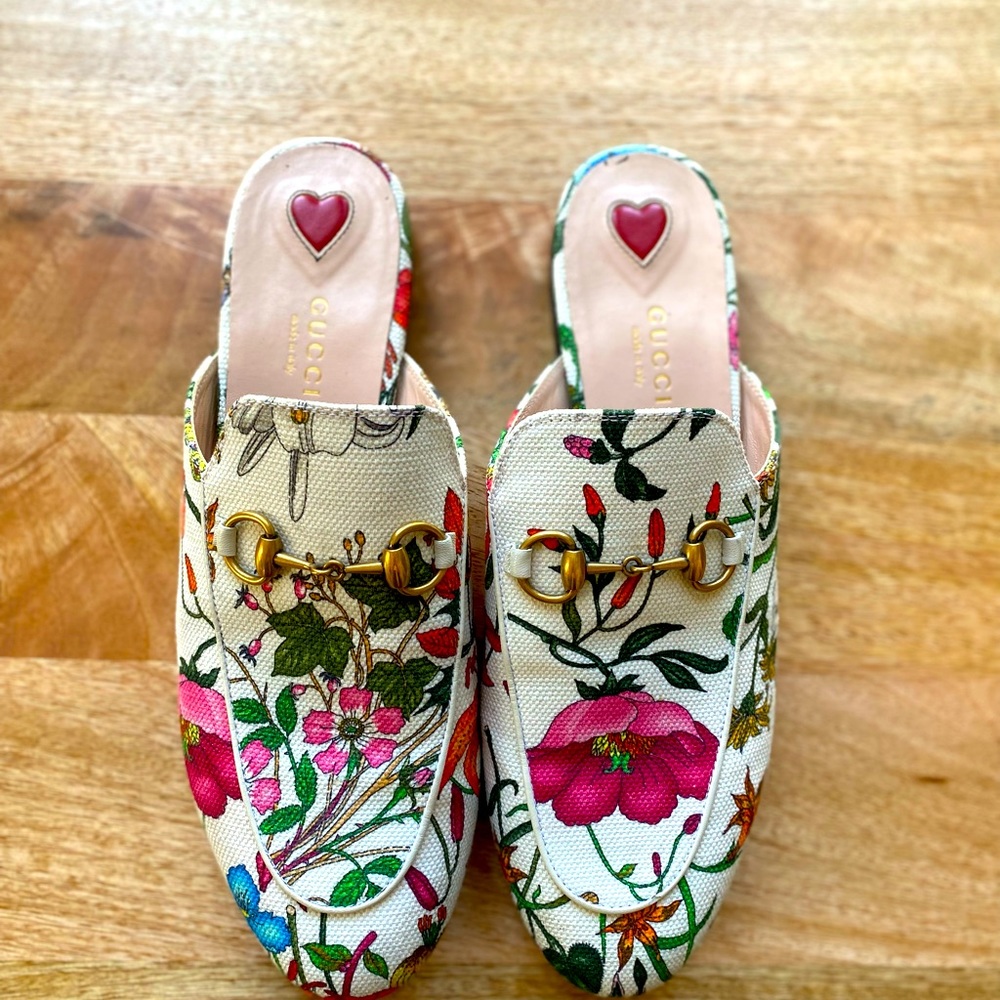 Gucci Floral Princeton slipper 37.5